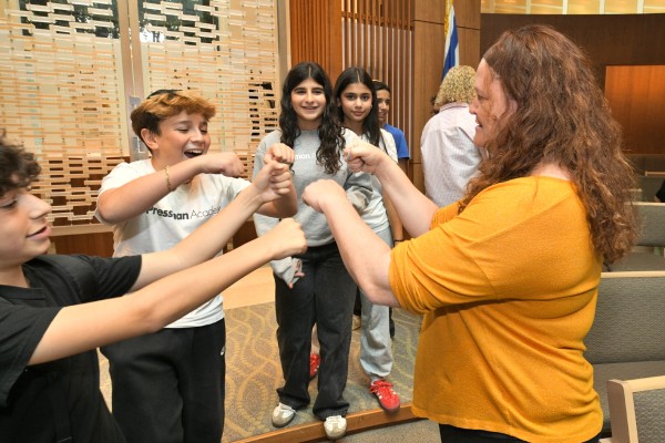 JEA Isenberg fist bump